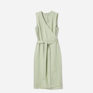 Everlane The Japanese GoWeave Sleeveless Wrap Tank Midi Dress Mint Green size 2
